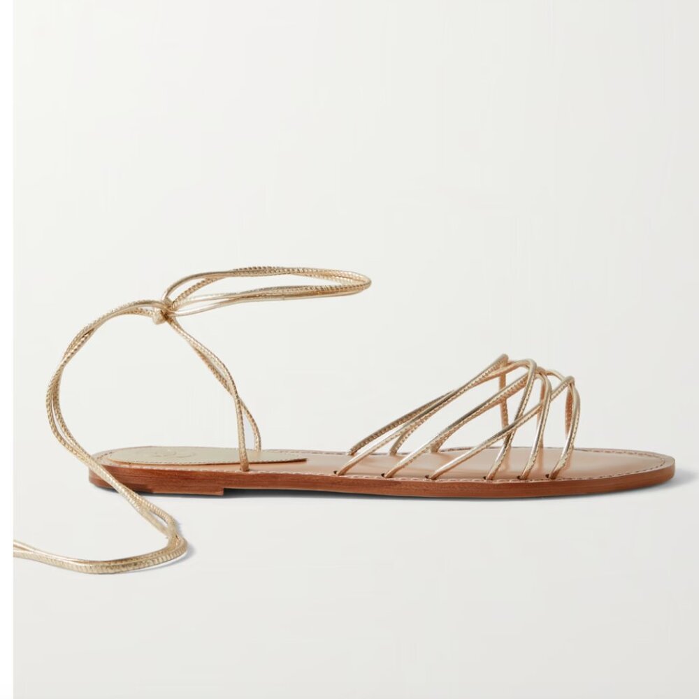 *NWOT* Porte & Paire Gold Strappy Sandal